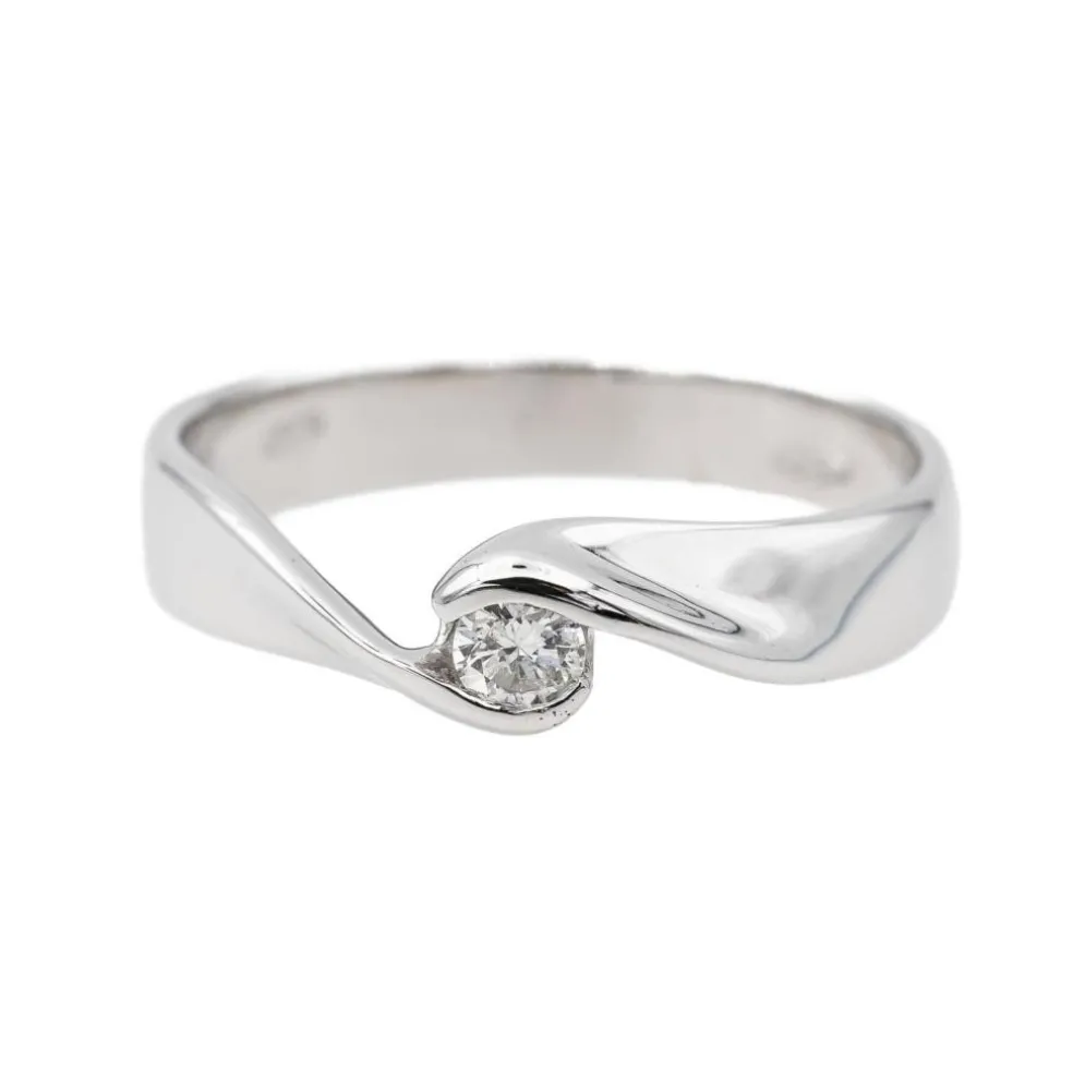 Bague Solitaire Or blanc Diamant