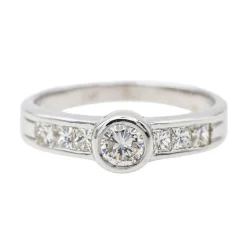 Bague Solitaire Or blanc Diamant