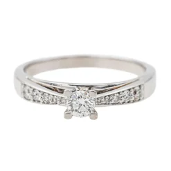 Bague Solitaire Or blanc Diamant