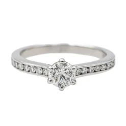 Bague Solitaire Or blanc Diamant