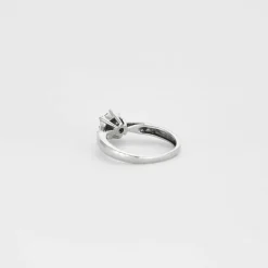 Bague Solitaire or blanc diamants