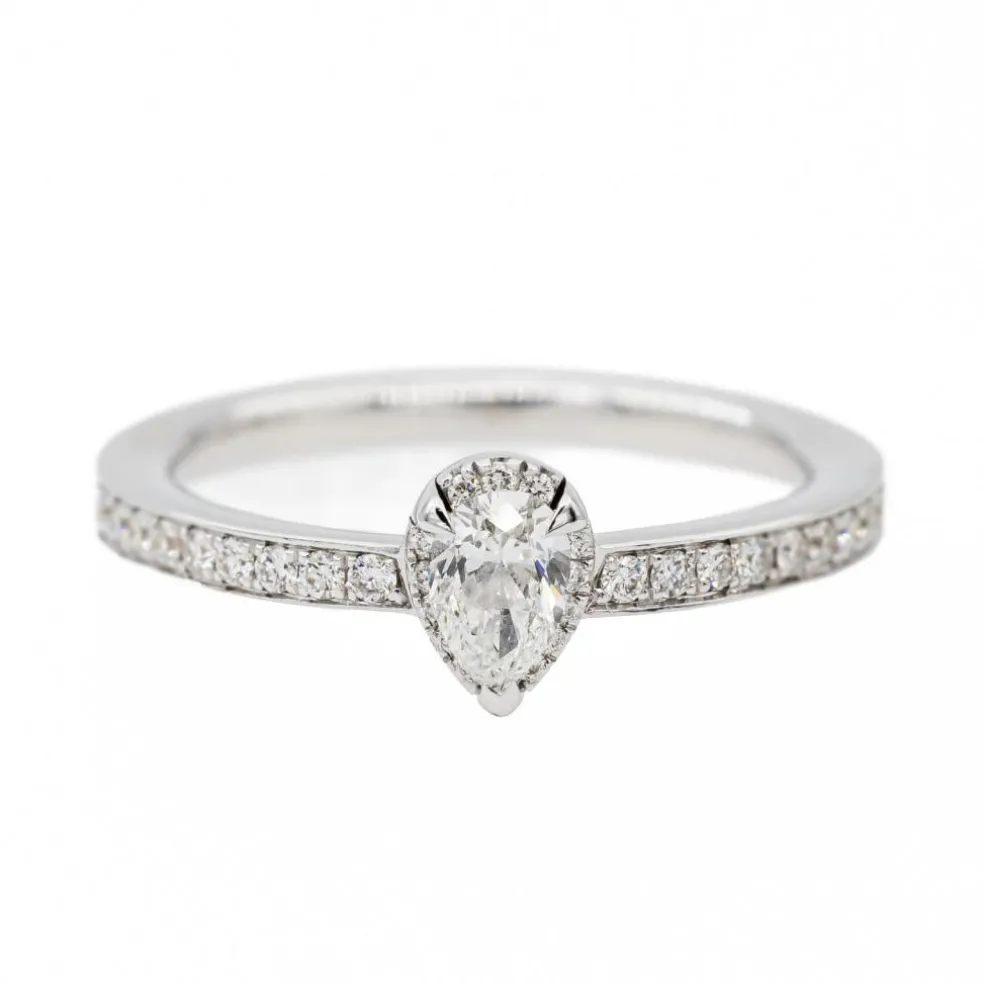 Bague Solitaire Or blanc Diamant