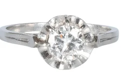 Bague solitaire Or blanc Diamant
