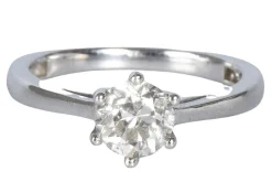Bague solitaire Or blanc Diamant