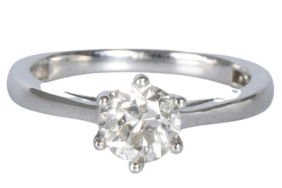 Bague solitaire Or blanc Diamant