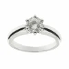 Bague solitaire Or blanc Diamant