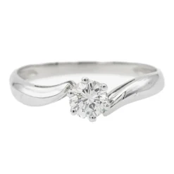 Bague Solitaire Or blanc Diamant