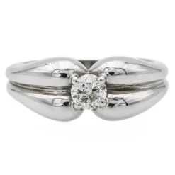 Bague Solitaire Or blanc Diamant