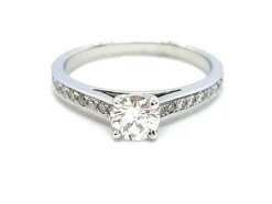 Bague Solitaire Or blanc Diamant