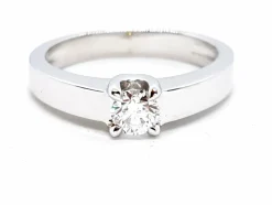 Bague Solitaire Or blanc Diamant