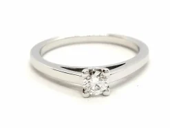 Bague Solitaire Or blanc Diamant