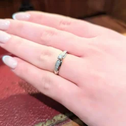 Bague solitaire Or blanc Diamants