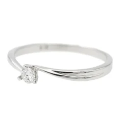 Bague Solitaire Or blanc Diamant