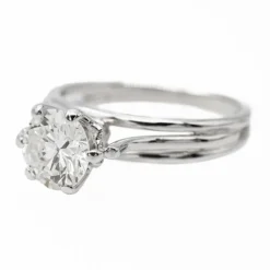 Bague Solitaire Or blanc Diamant