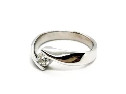 Bague Solitaire Or blanc Diamant