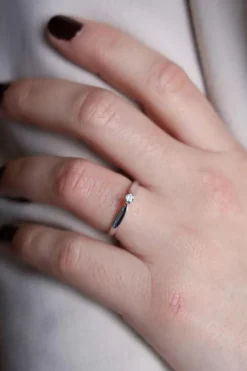 Bague Solitaire Or blanc Diamant