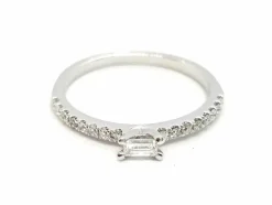 Bague Solitaire Or blanc Diamant