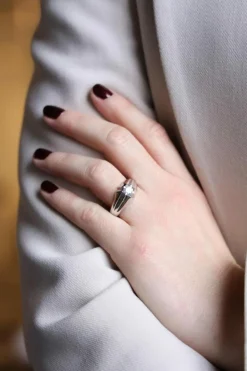 Bague Solitaire Or blanc Diamant
