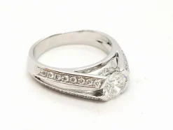 Bague Solitaire Or blanc Diamant