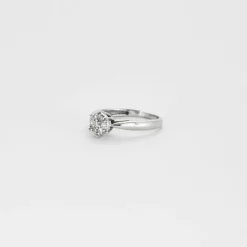 Bague Solitaire or blanc diamants
