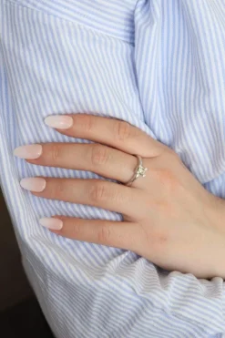 Bague Solitaire Or blanc Diamant