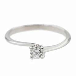Bague Solitaire Or blanc Diamant