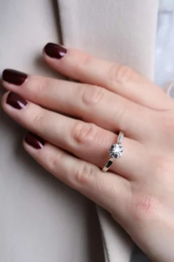 Bague Solitaire Or blanc Diamant