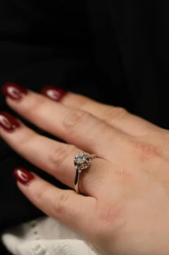 Bague Solitaire Or blanc Diamant