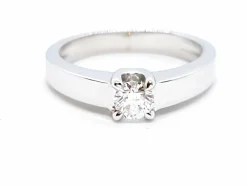 Bague Solitaire Or blanc Diamant