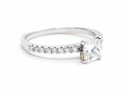 Bague Solitaire Or blanc Diamant