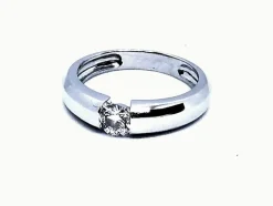 Bague Solitaire Or blanc Diamant