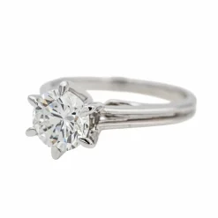 Bague Solitaire Or blanc Diamant