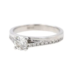 Bague Solitaire Or blanc Diamant
