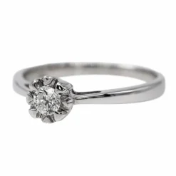 Bague Solitaire Or blanc Diamant
