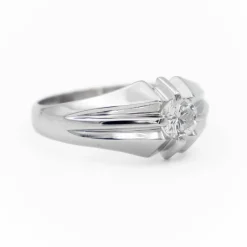 Bague Solitaire Or blanc Diamant
