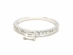 Bague Solitaire Or blanc Diamant