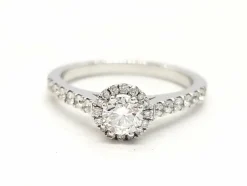 Bague Solitaire Or blanc Diamant