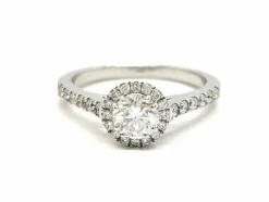 Bague Solitaire Or blanc Diamant