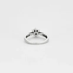 Bague Solitaire or blanc diamants