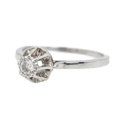 Bague Solitaire Or blanc Diamant
