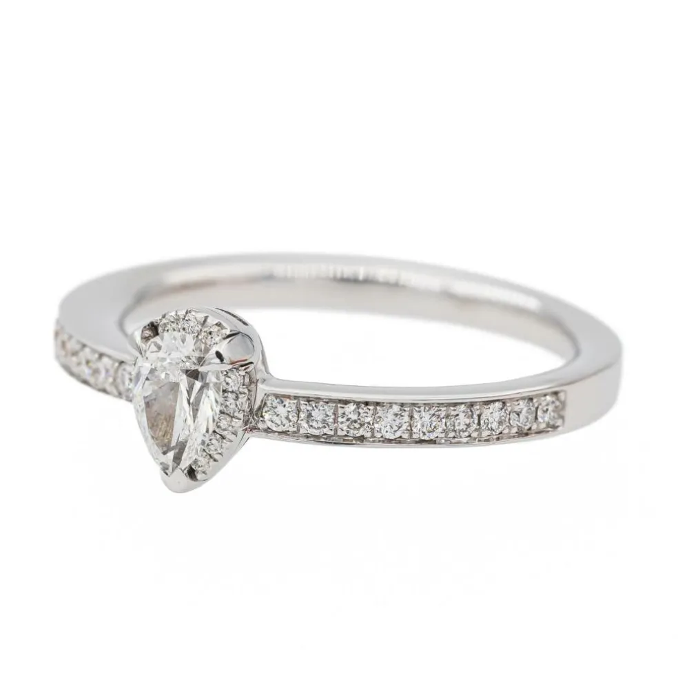 Bague Solitaire Or blanc Diamant