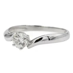 Bague Solitaire Or blanc Diamant