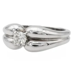 Bague Solitaire Or blanc Diamant