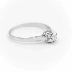 Bague Solitaire Or blanc Diamant