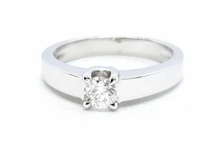 Bague Solitaire Or blanc Diamant
