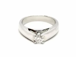 Bague Solitaire Or blanc Diamant