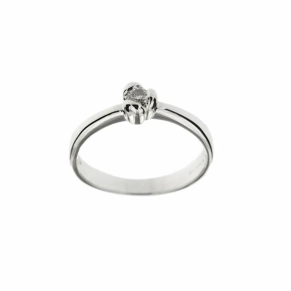 Bague solitaire Or blanc Diamant
