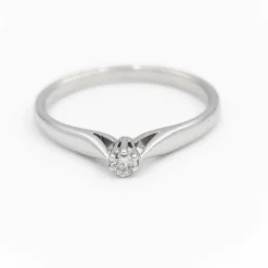 Bague Solitaire Or blanc Diamant