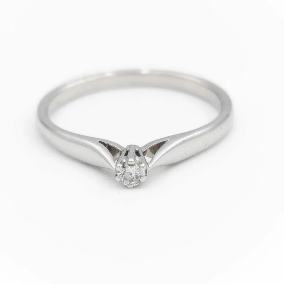 Bague Solitaire Or blanc Diamant