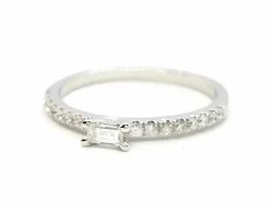 Bague Solitaire Or blanc Diamant